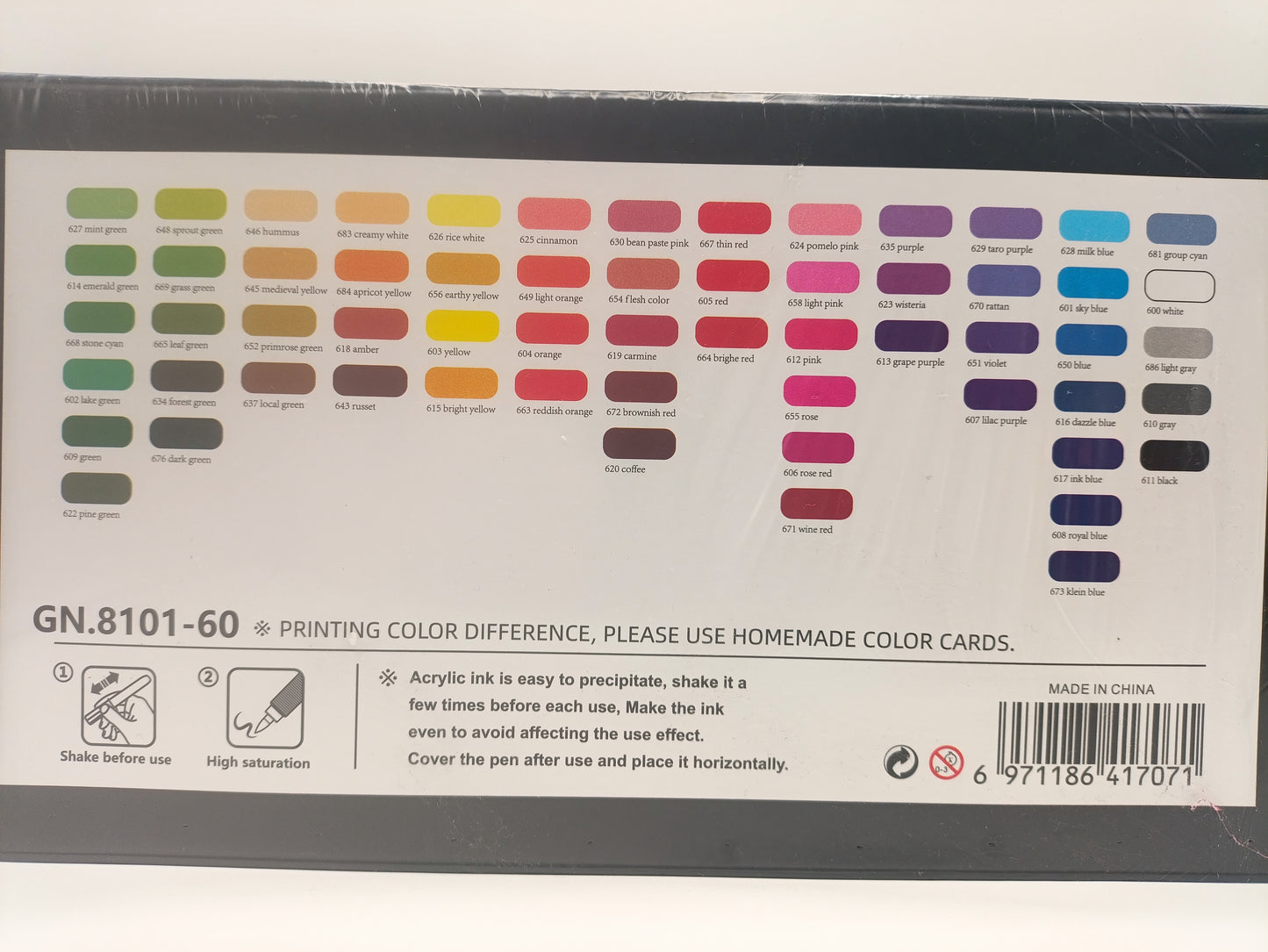 Guangna 60 Acrylic Brush Markers Set