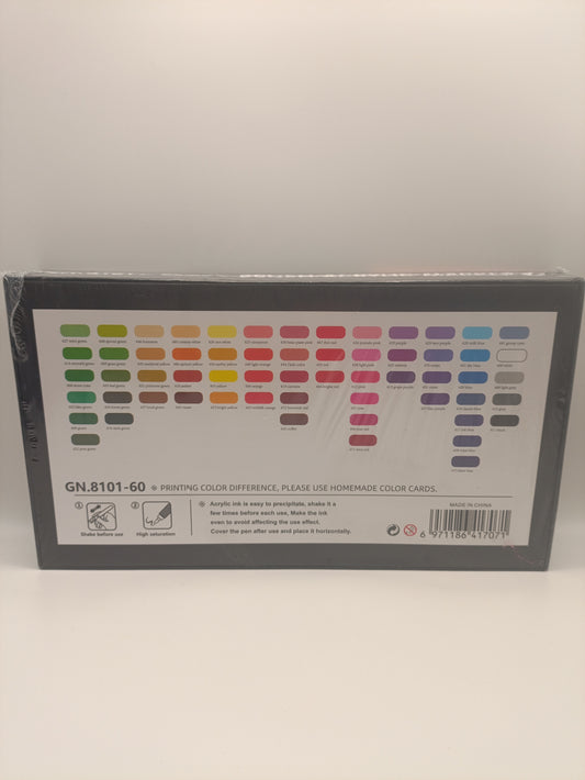 Guangna 60 Acrylic Brush Markers Set