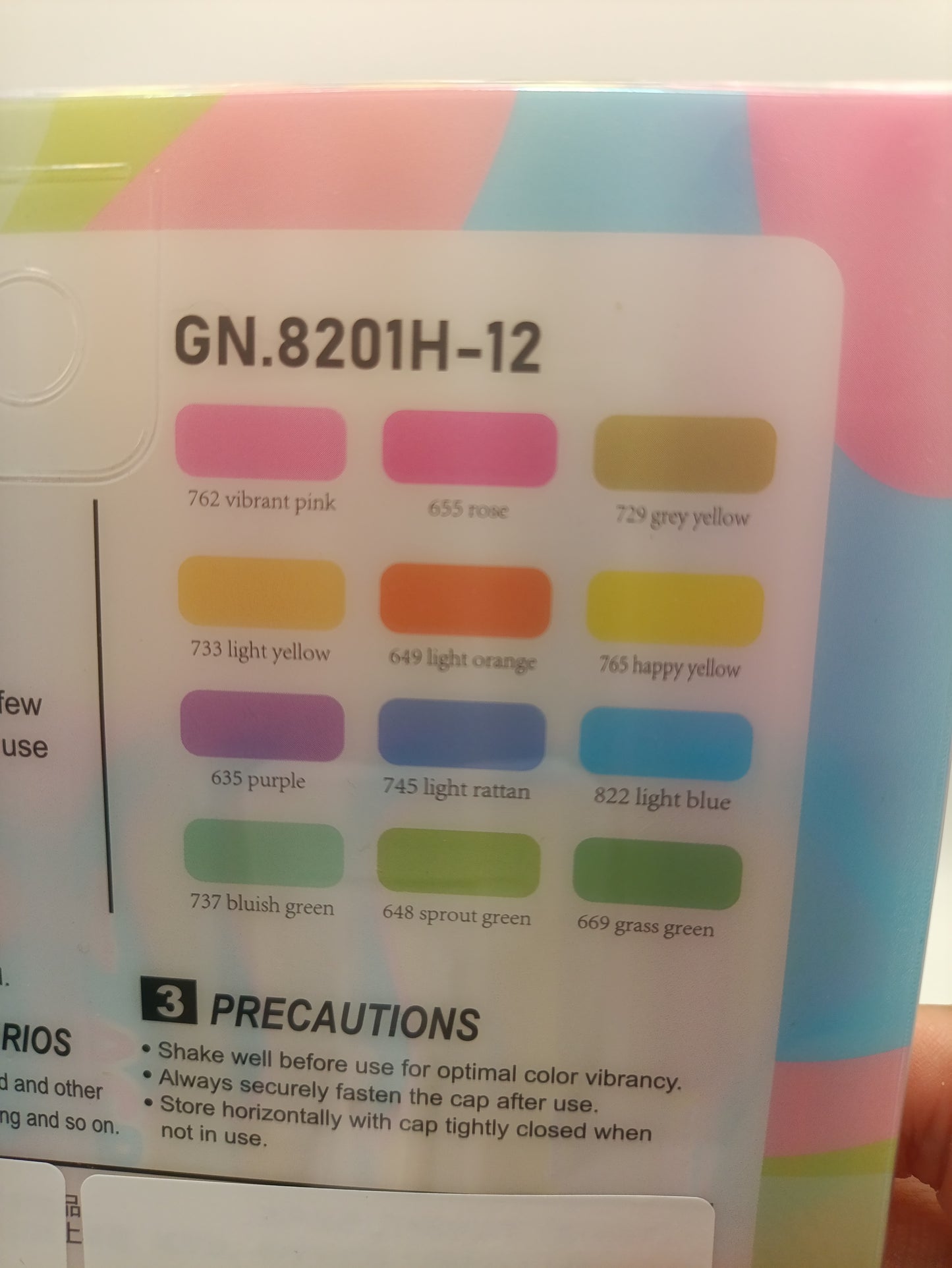 Guangna 12 Acrylic Brush Markers (Macaron - H)