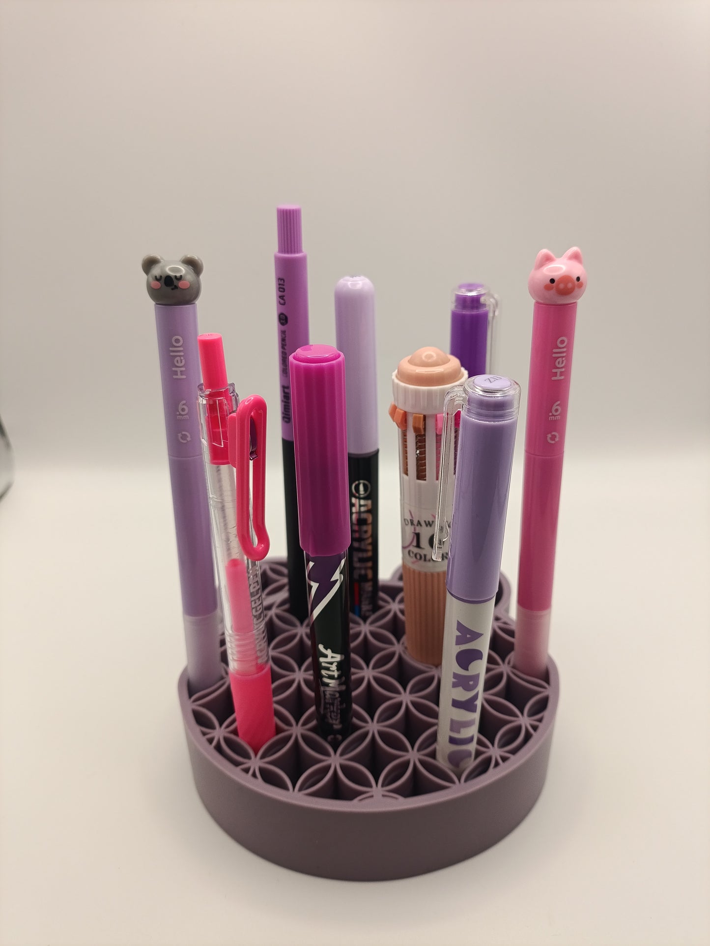 Pen Holder - Mauve Purple Bear