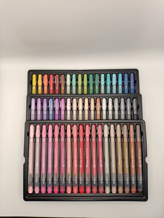 54 Colour Gel Plus Acrylic Painting Gel Pen Set