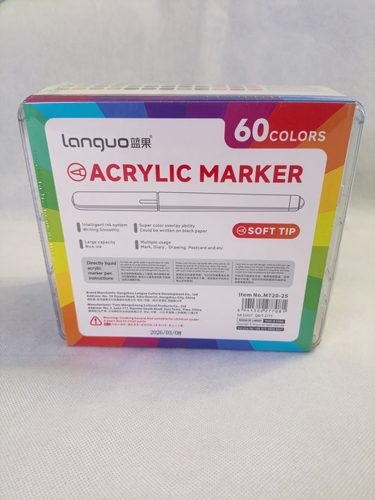 Languo Acrylic Marker Set – 60 Colours