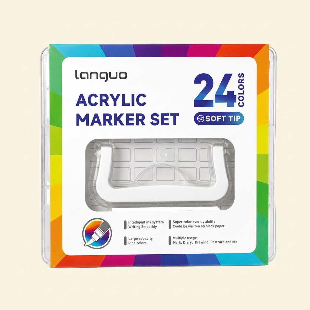 Languo Acrylic Marker Set – 24 Colours