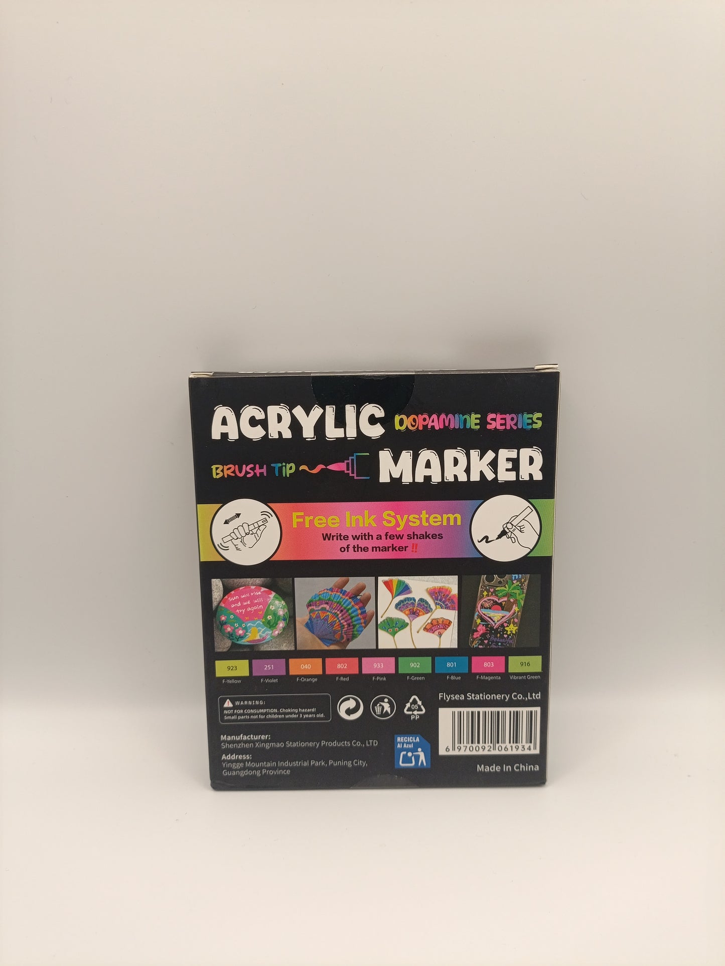 Flysea Acrylic Brush Markers – Dopamine Series (9 Pack)