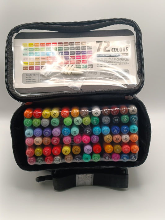 Languo Pro Acrylic Brush Marker Set – 72 Colours