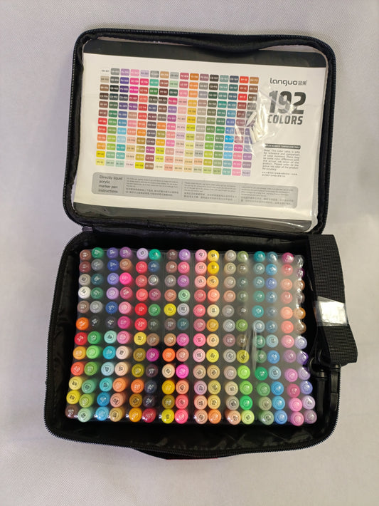 Languo Pro Acrylic Brush Marker Set – 192 Colours