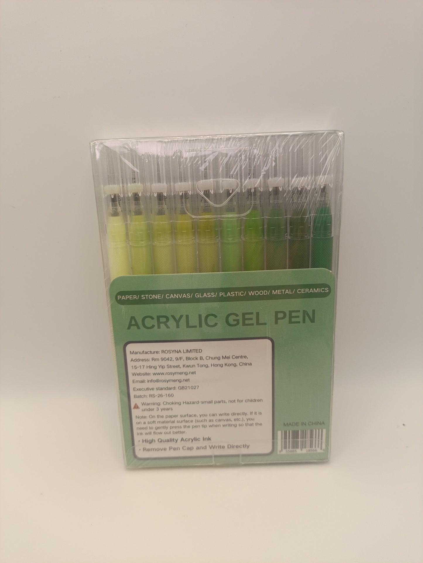 Rosymeng 10 Acrylic Gel Pens - Painter Cat