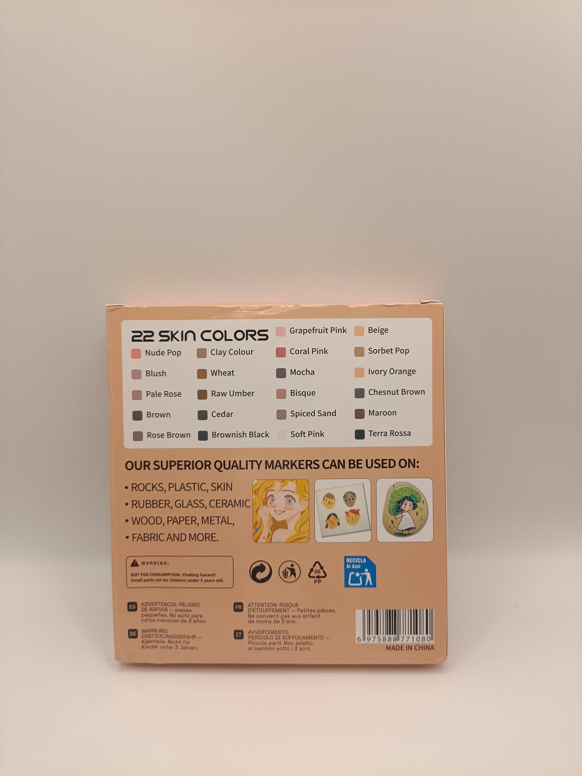 22 Skin Tone Acrylic Markers – 0.7mm Fine Tip