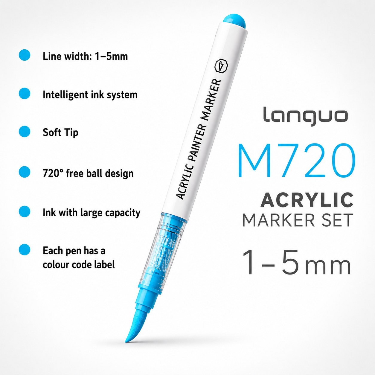 Languo Acrylic 720° Brush Markers