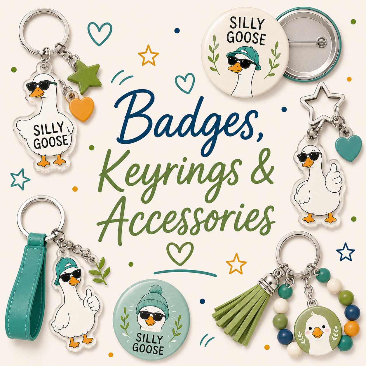 Badges, Keyrings & Accessories