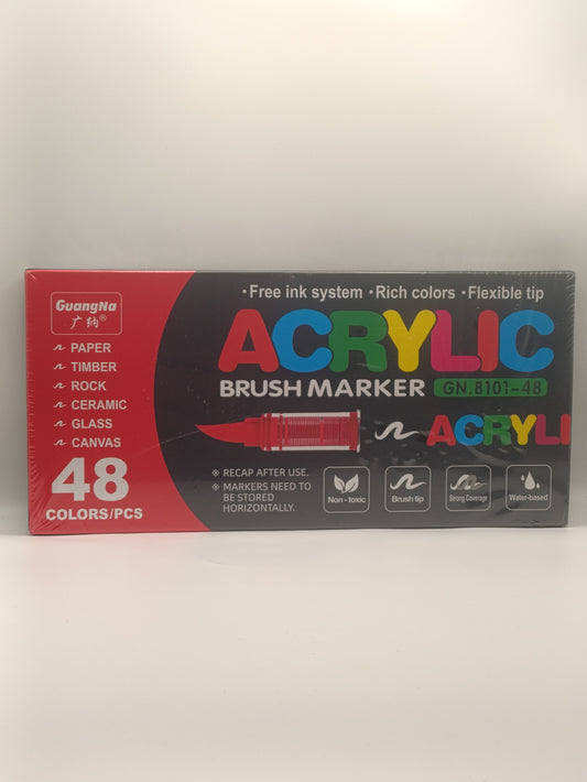 Guangna 48 Acrylic Brush Markers Set