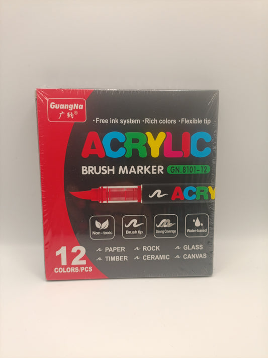Guangna 12 Acrylic Brush Markers