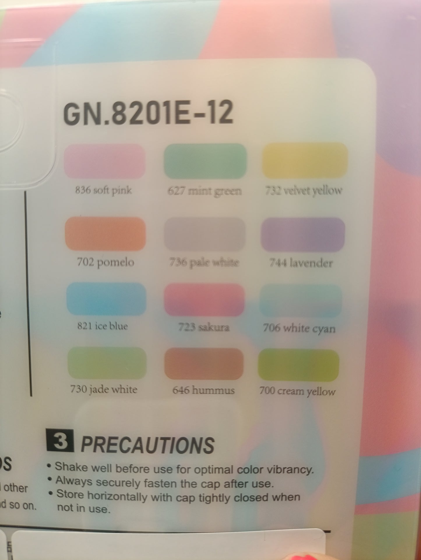 Guangna 12 Acrylic Brush Markers (Macaron - E)