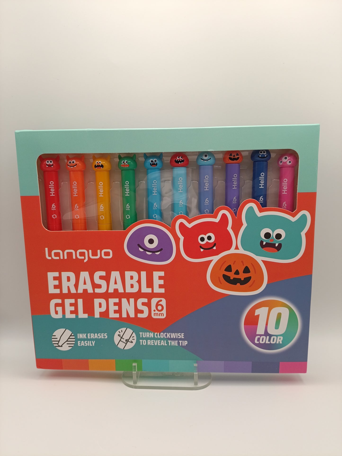 Languo Erasable Gel Pen Set – Monsters - 10 Pack