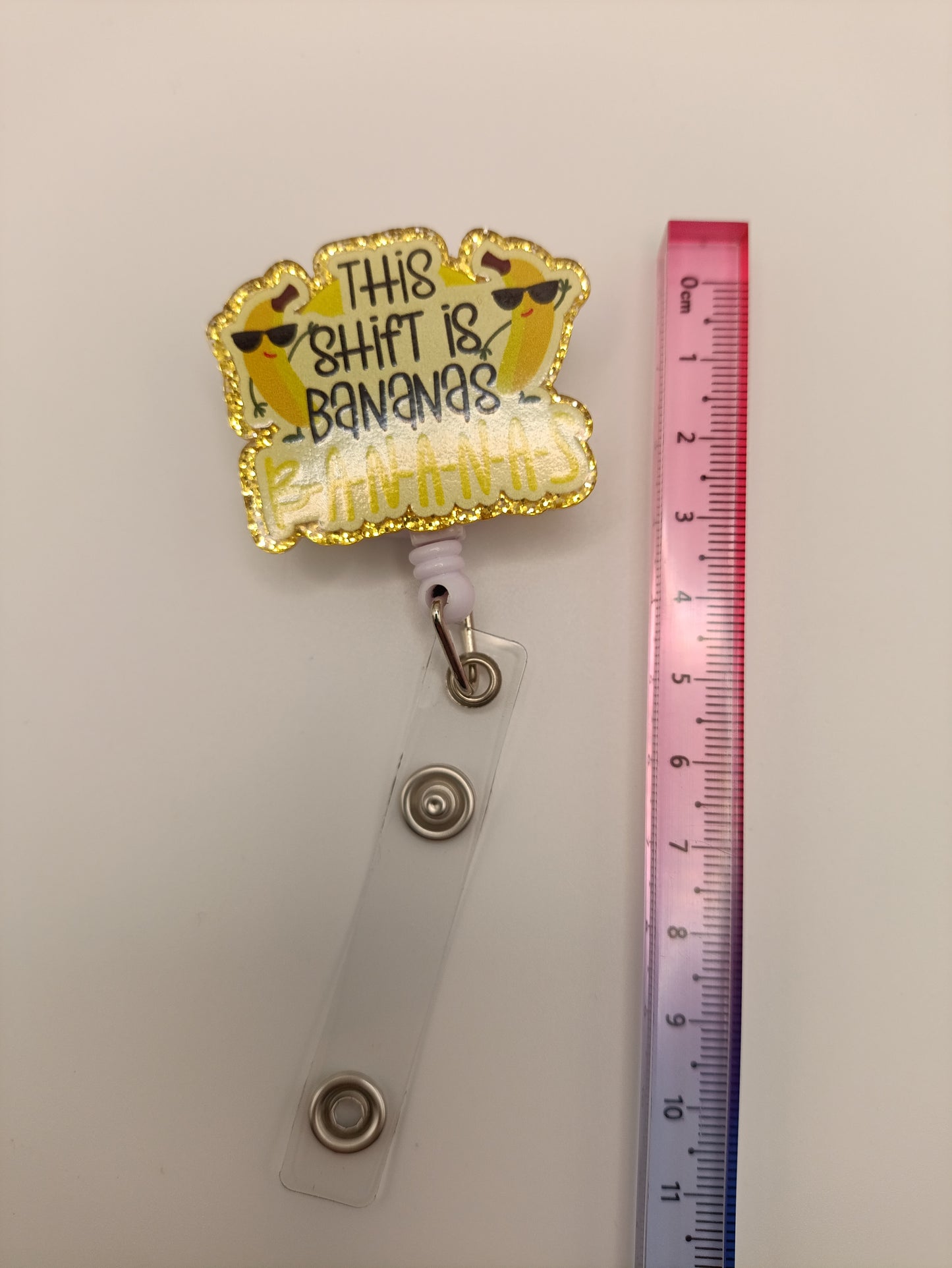 This Shift Is Bananas Retractable Badge Holder
