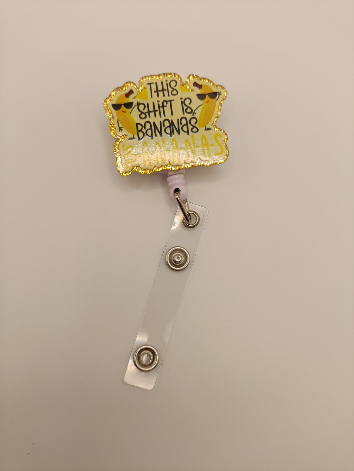 This Shift Is Bananas Retractable Badge Holder