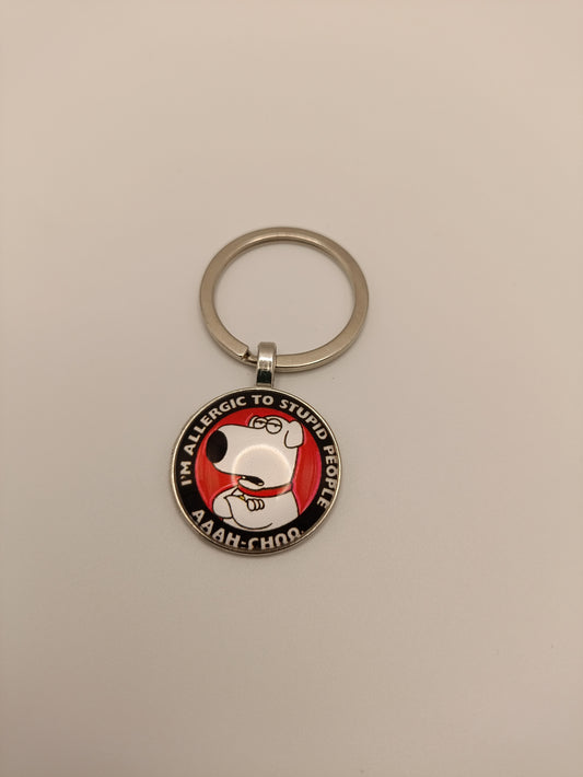 I'm Allergic to Stupid People Keyring