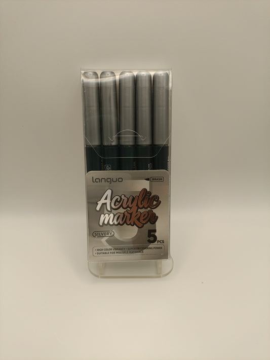 Silver Brush Markers