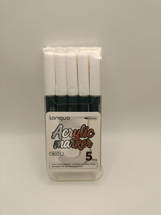 White Brush Markers