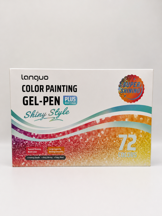 Languo 1mm - 72 Colour Super Shiny Plus Gel Pen Set