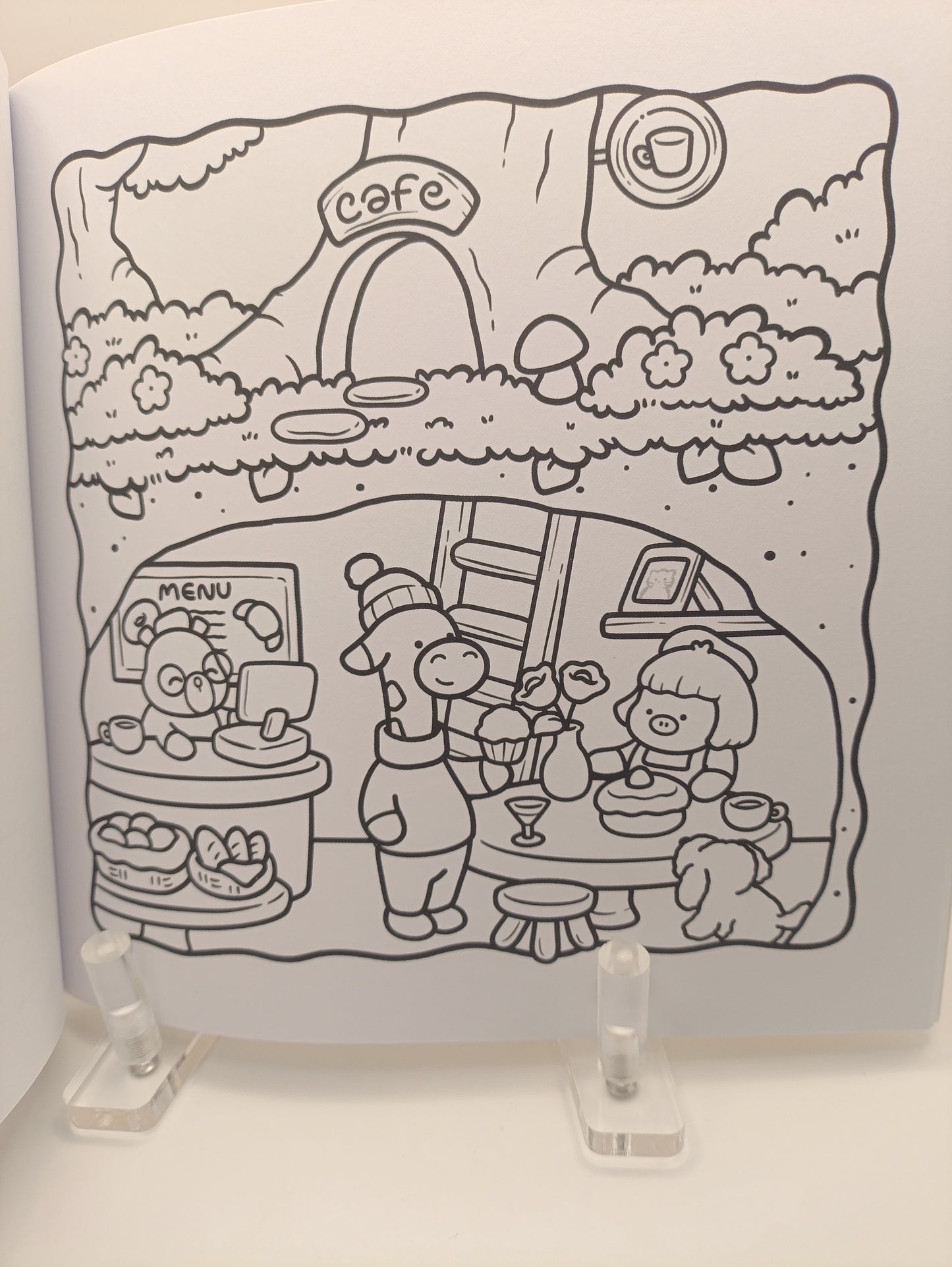 Cosy Cafe Colouring Book