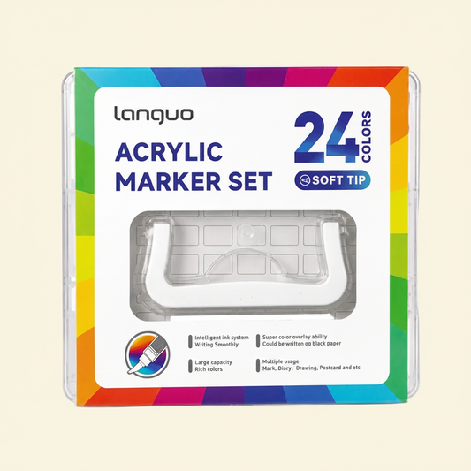 Languo Acrylic Marker Set – 24 Colours