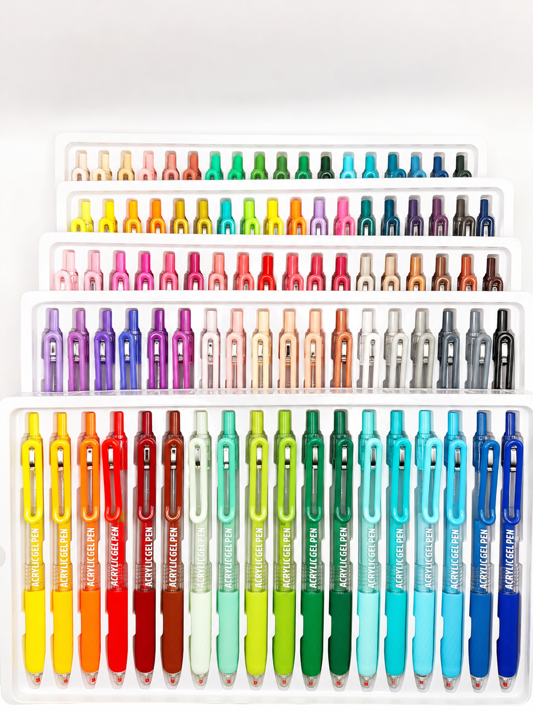 Languo Retractable 0.7mm Acrylic Gel Pen - 90 Set