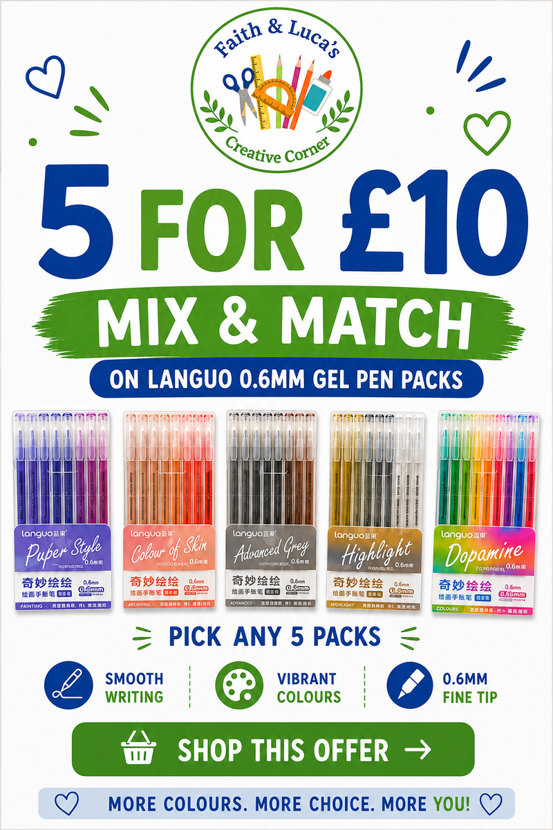 5 for £10 On Languo 0.6mm Gel Pens