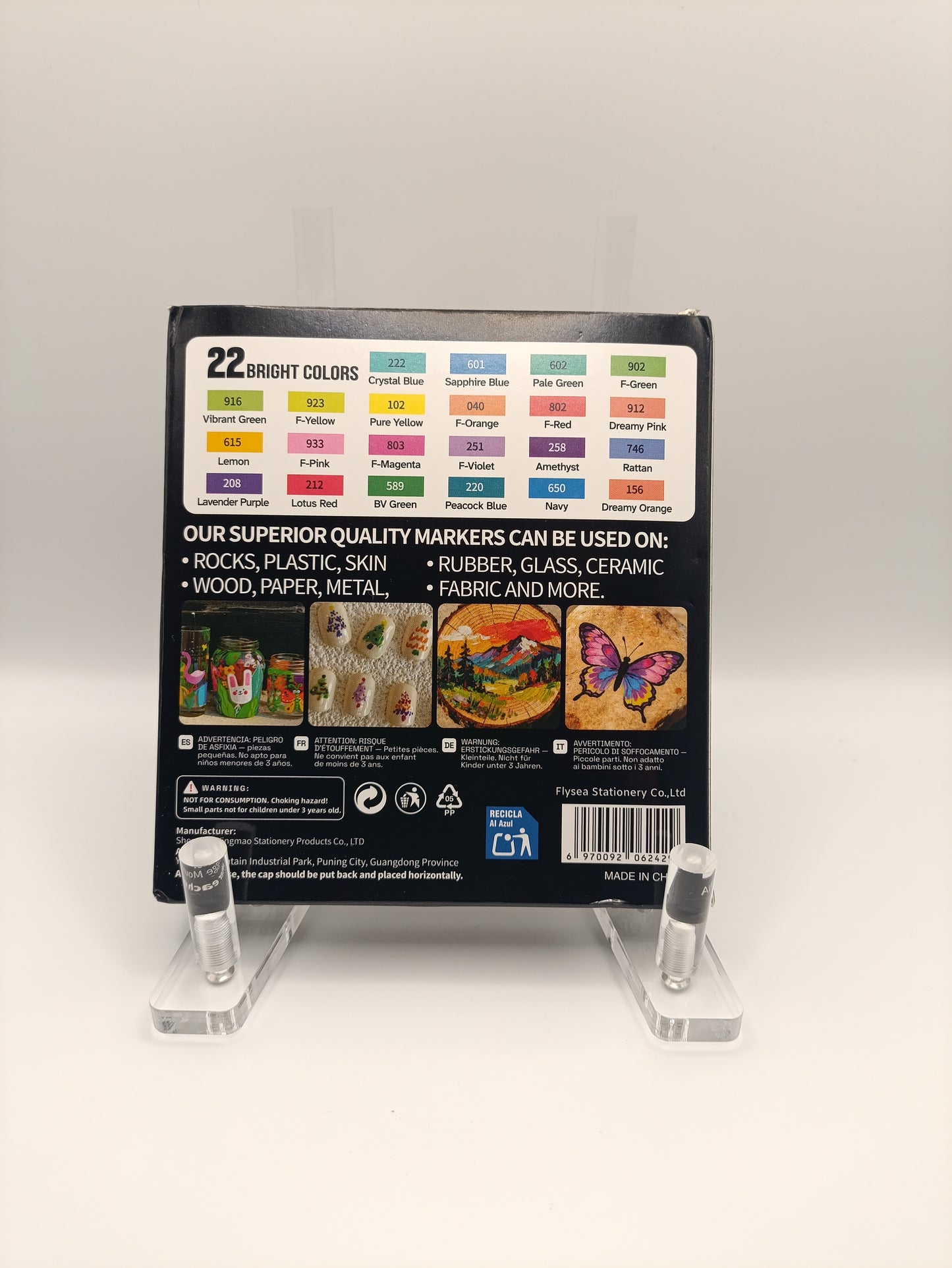 Flysea Pro Colour Series Acrylic Markers – Dopamine Tones (22 Pack)