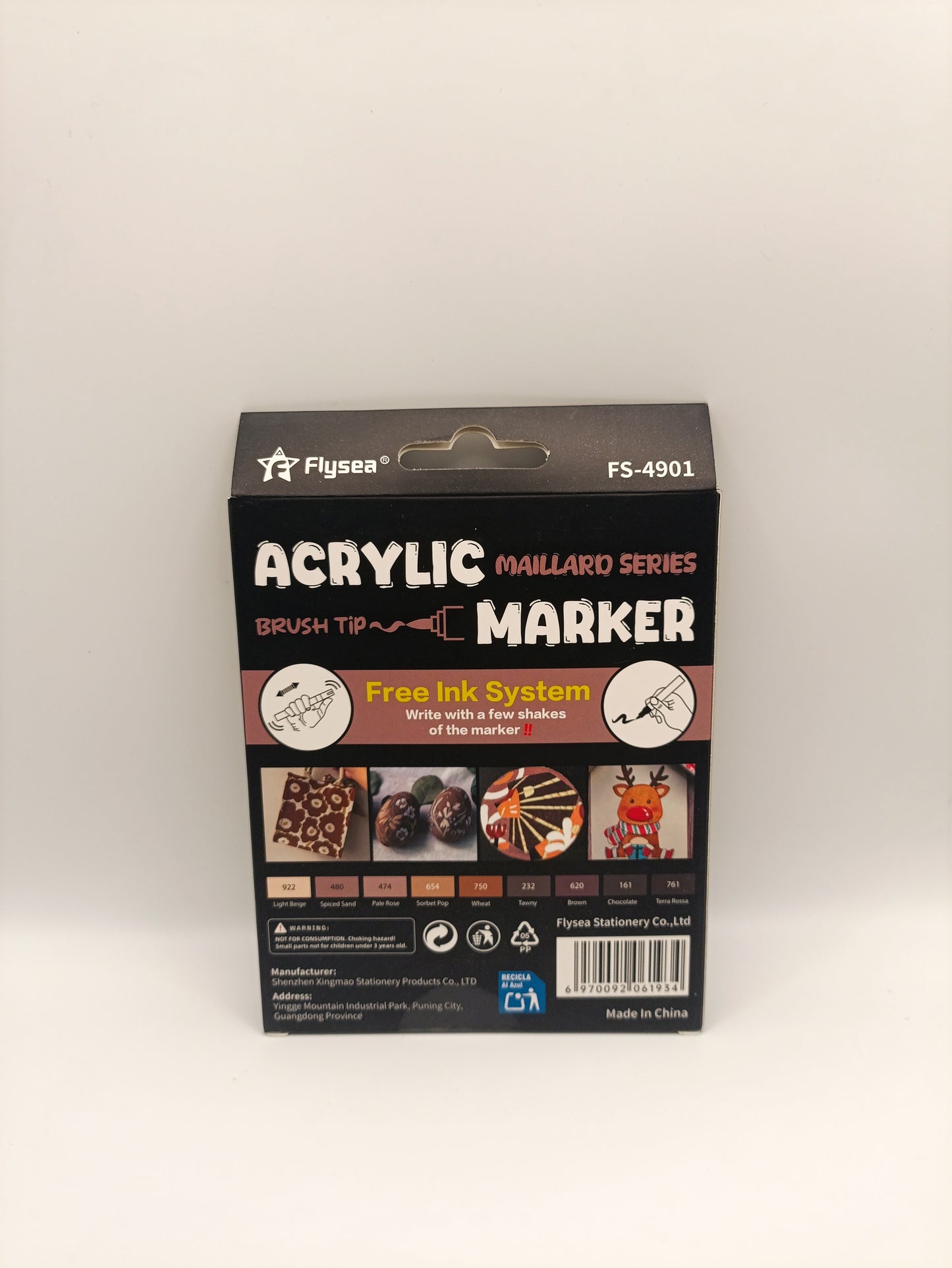 Flysea Acrylic Brush Markers – Maillard Series (9 Pack)