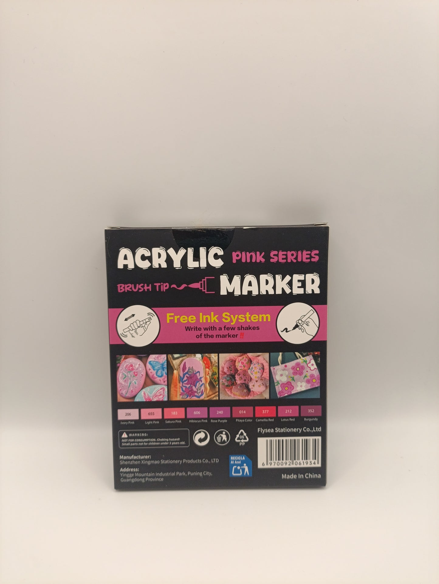 Flysea Acrylic Brush Markers – Pink Series (9 Pack)