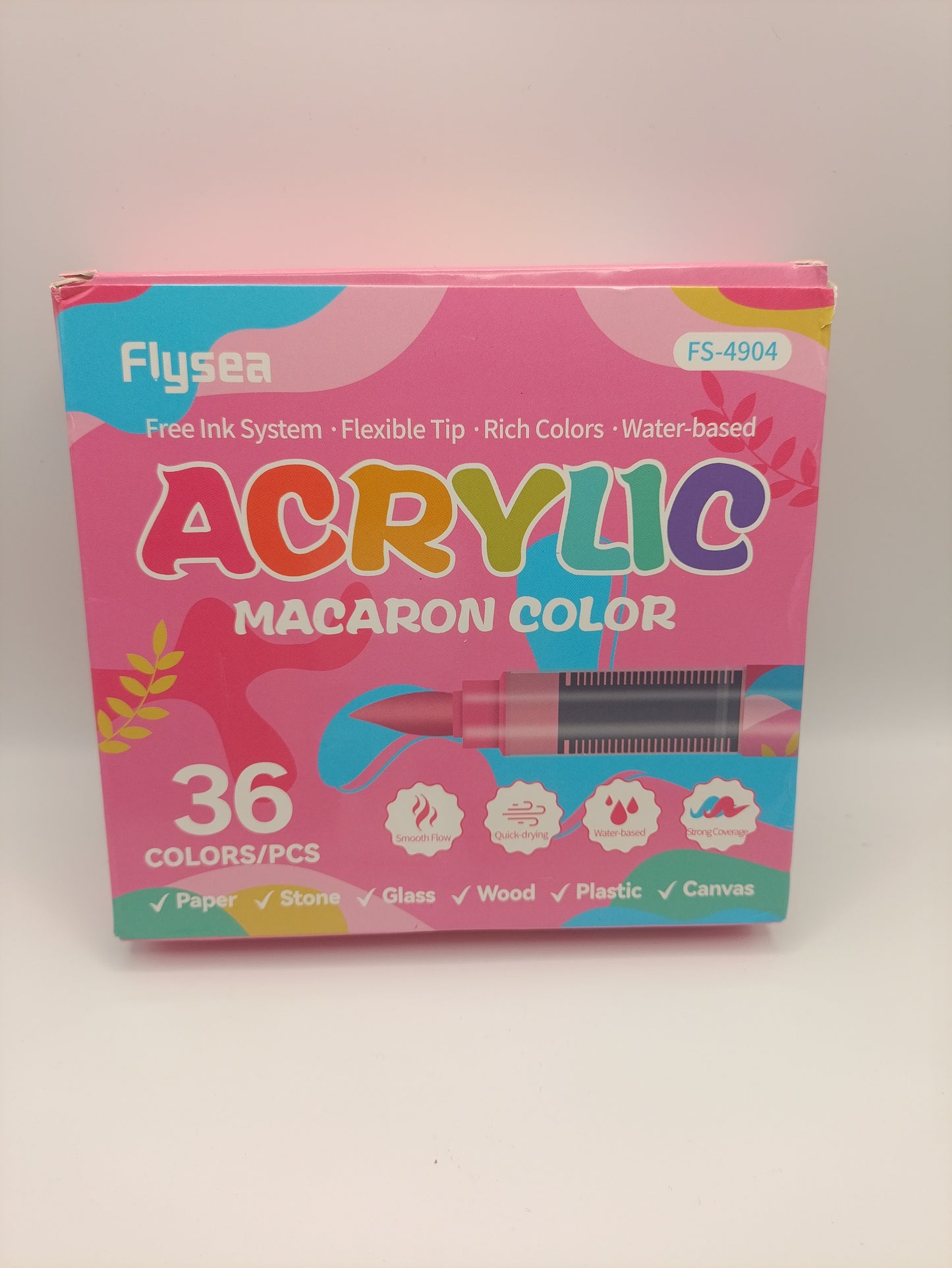 Flysea Acrylic Marker – Macaron Colour Set (36 Colours)