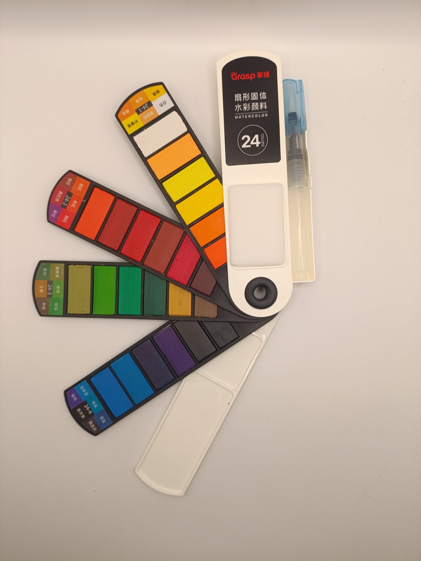 Grasp 24 Colour Fan Watercolour Set