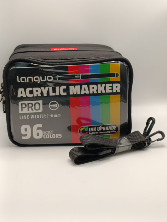 Languo Pro Acrylic Brush Marker Set – 96 Colours
