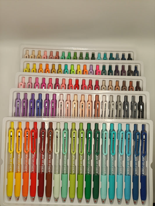 90 Colour Retractable Gel Pen Set – 0.7mm