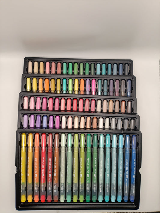 90 Colour Gel Plus Acrylic Painting Gel Pen Set