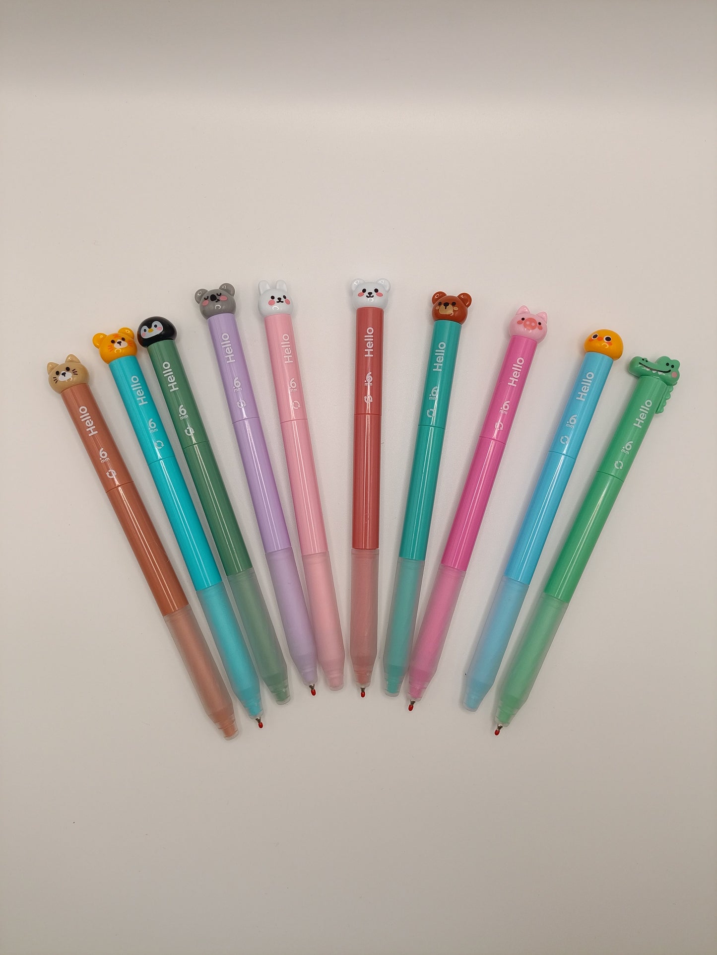 Languo Erasable Gel Pen Set – Animals - 10 Pack
