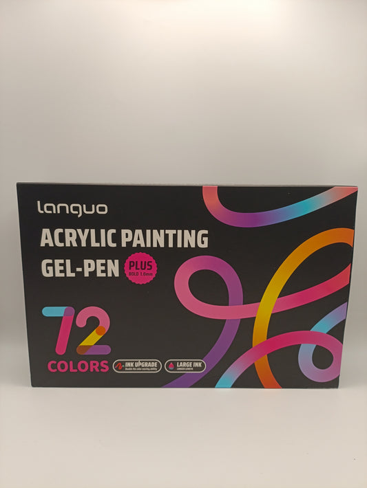 72 Colour Gel Plus Acrylic Painting Gel Pen Set