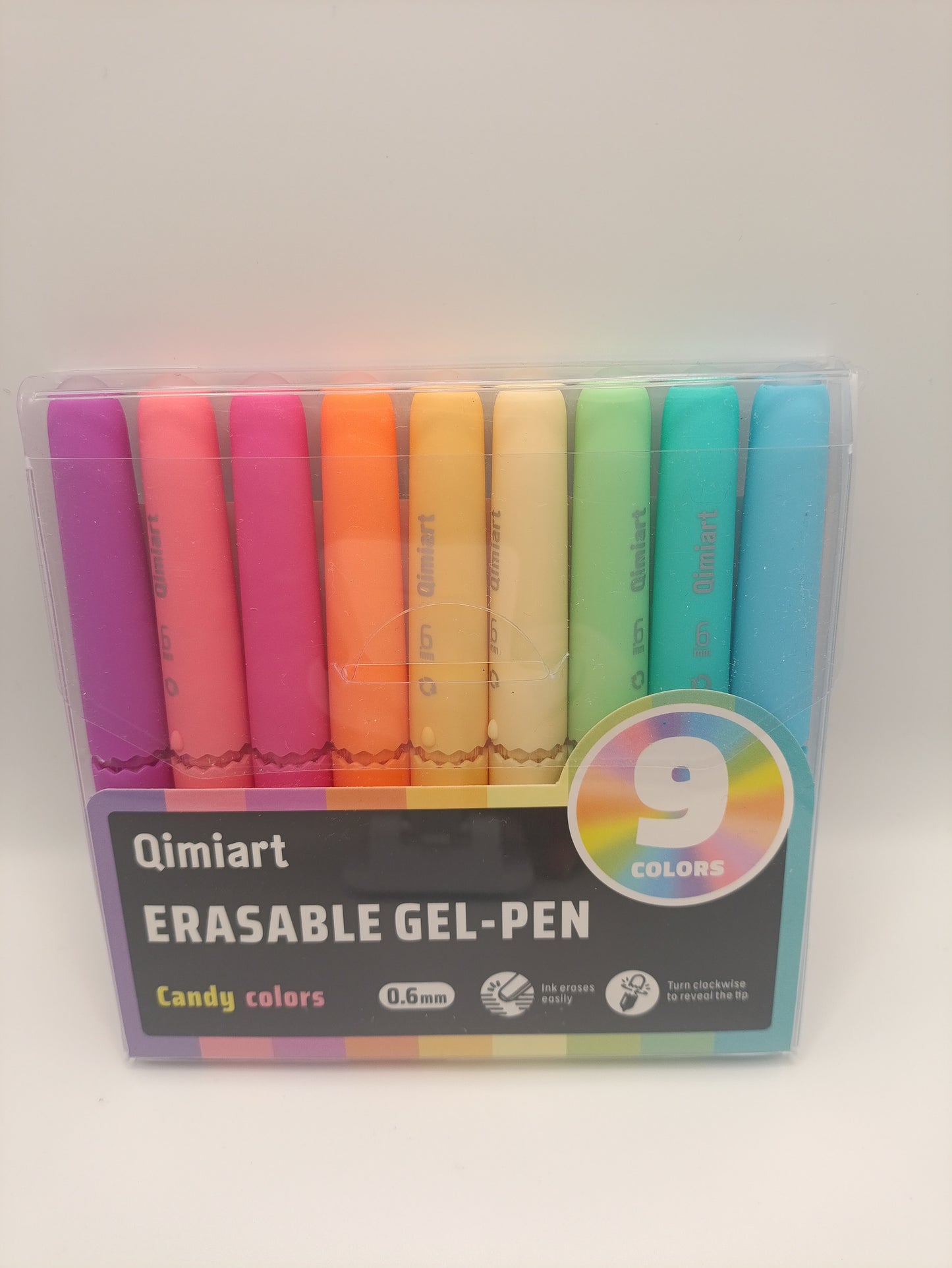 Languo x Qimiart Erasable Gel Pens – Candy Colours (9 Pack)