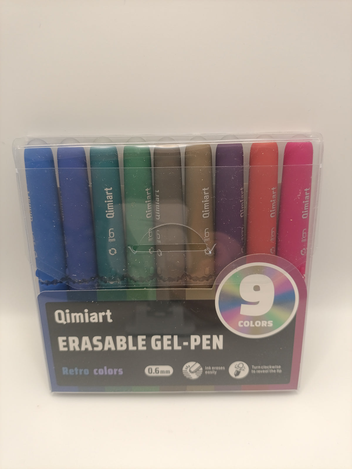 Languo x Qimiart Erasable Gel Pens – Retro Colours (9 Pack)