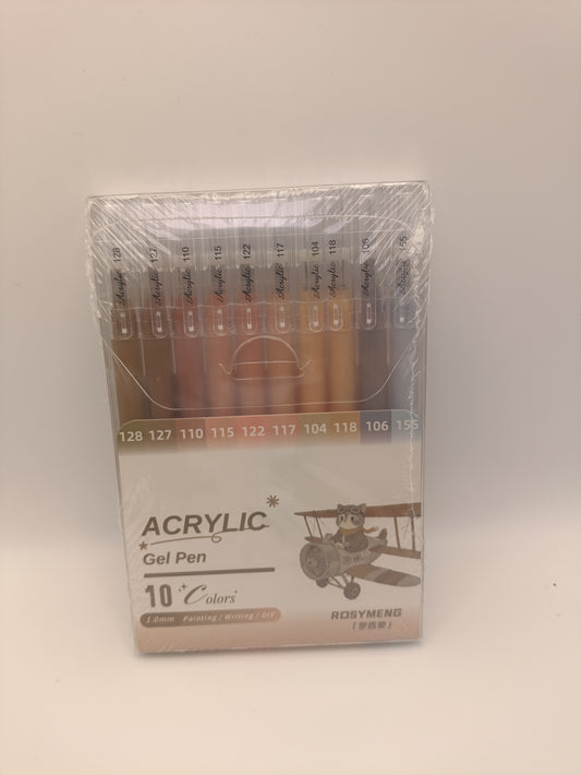Rosymeng 10 Acrylic Gel Pens - Pilot Cat