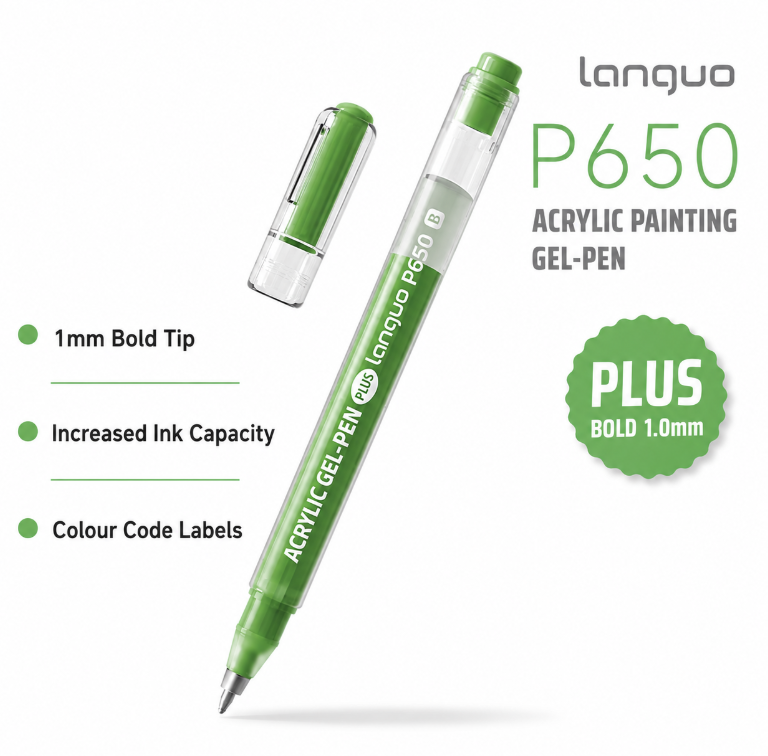 Languo Plus 1mm - 90 Colour Gel Plus Acrylic Painting Gel Pen Set