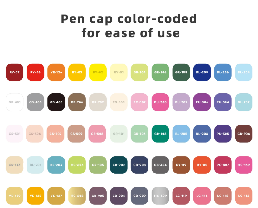 Languo Acrylic Marker Set (M720)  – 60 Colours
