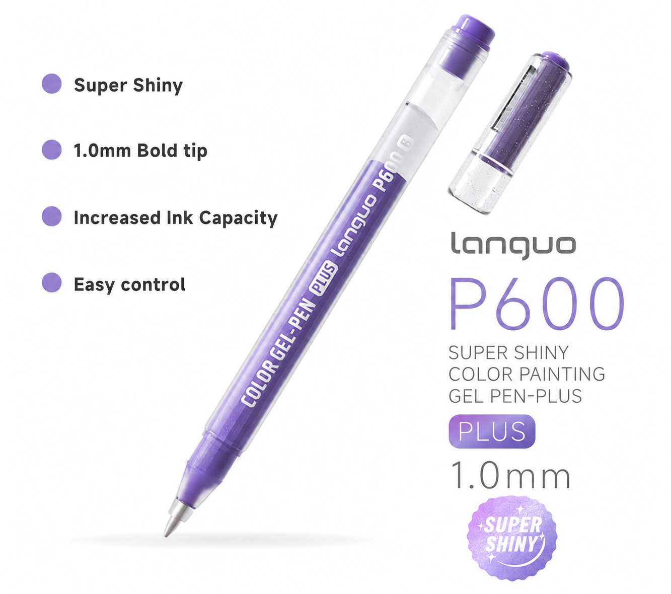 Languo 1mm - 72 Colour Super Shiny Plus Gel Pen Set