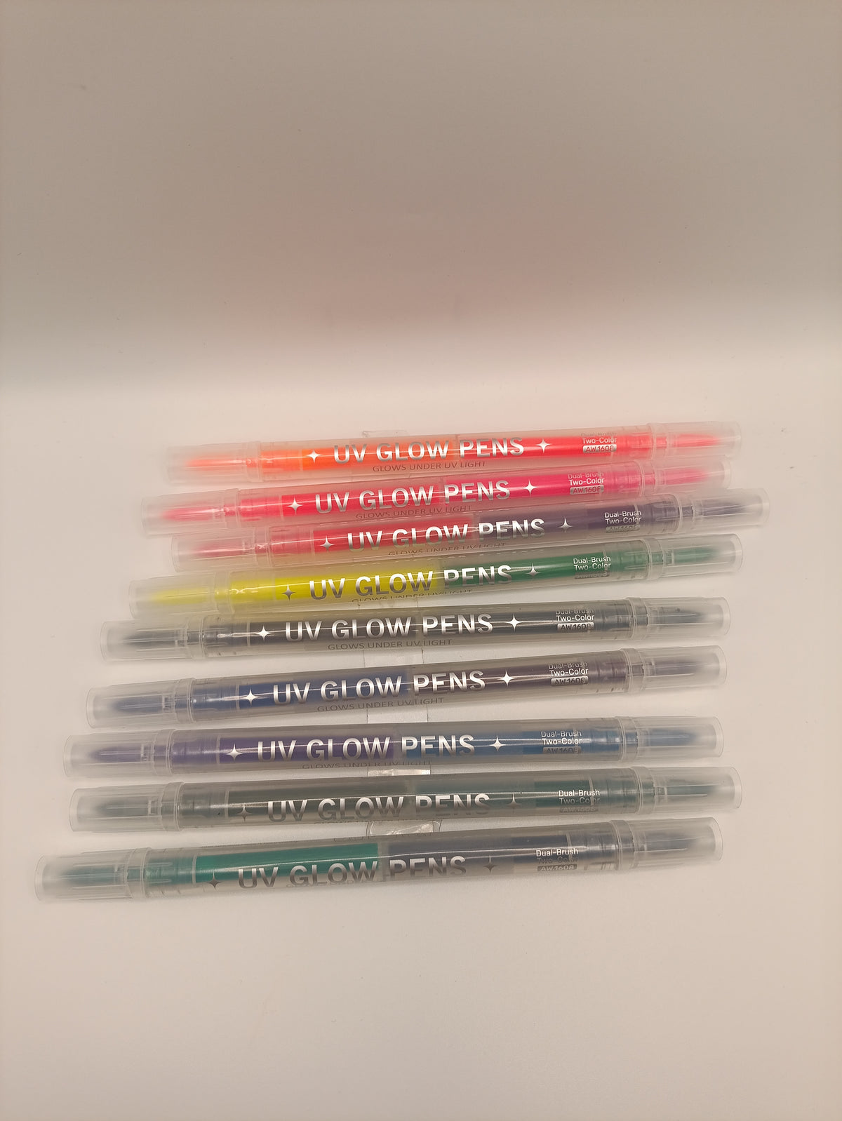 UV Dual tip Glow Pens 9 pcs (18 Colours)