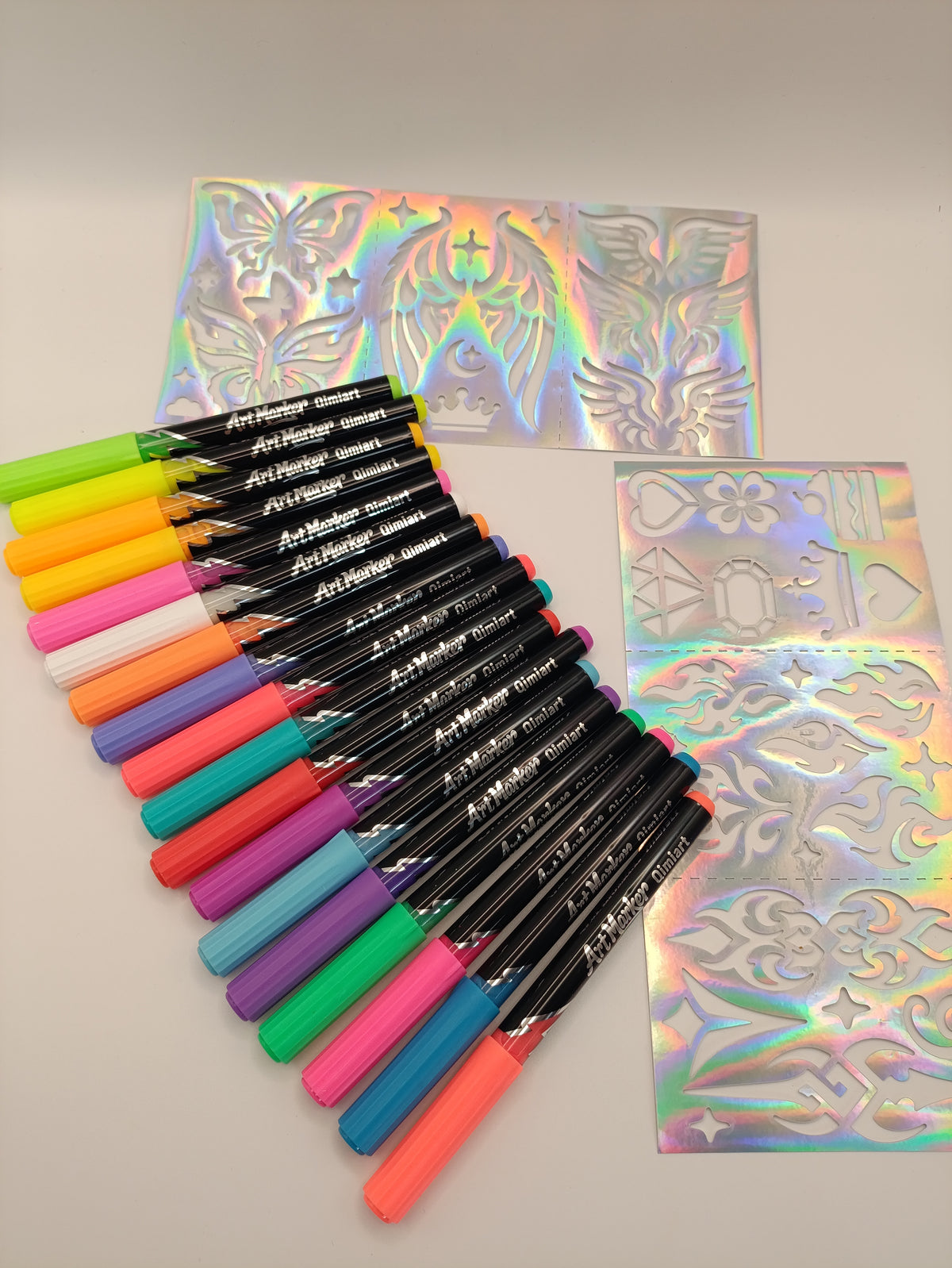 Qimiart by Languo Temporary Tattoo Marker Set – 18 Colours