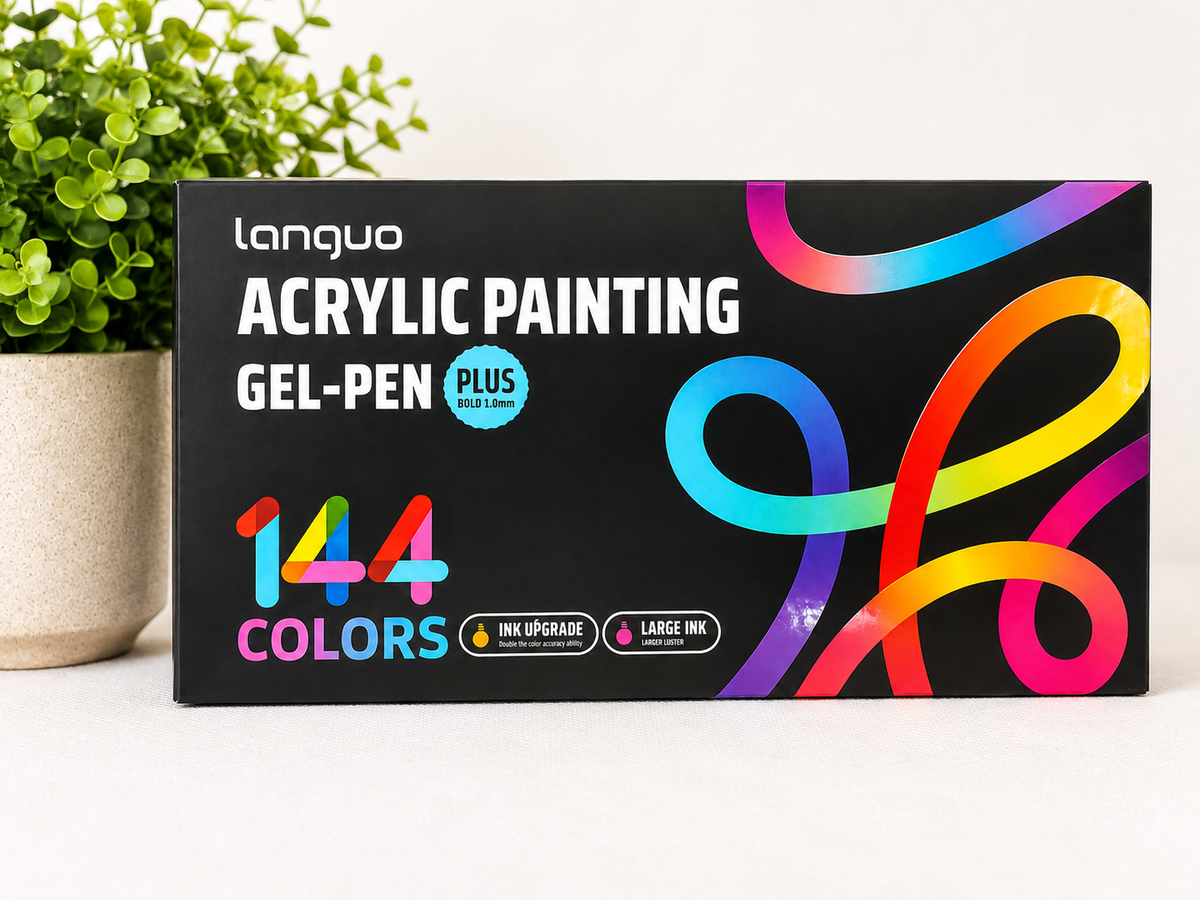 144 Colour Gel Plus Acrylic Painting Gel Pen Set