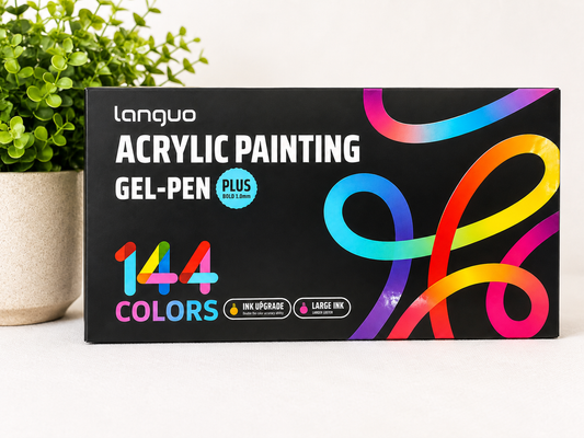 144 Colour Gel Plus Acrylic Painting Gel Pen Set